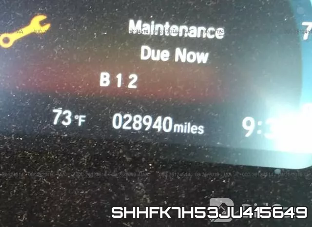 SHHFK7H53JU415649 фото 8