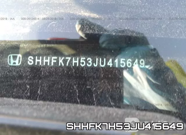 SHHFK7H53JU415649 фото 10