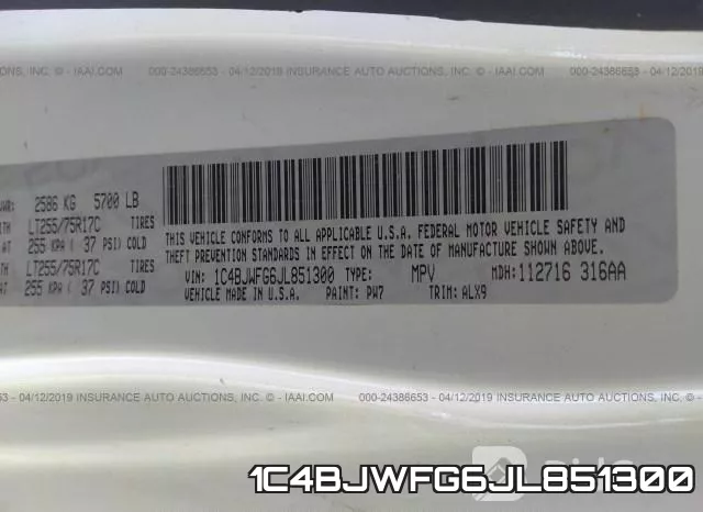 1C4BJWFG6JL851300 фото 10
