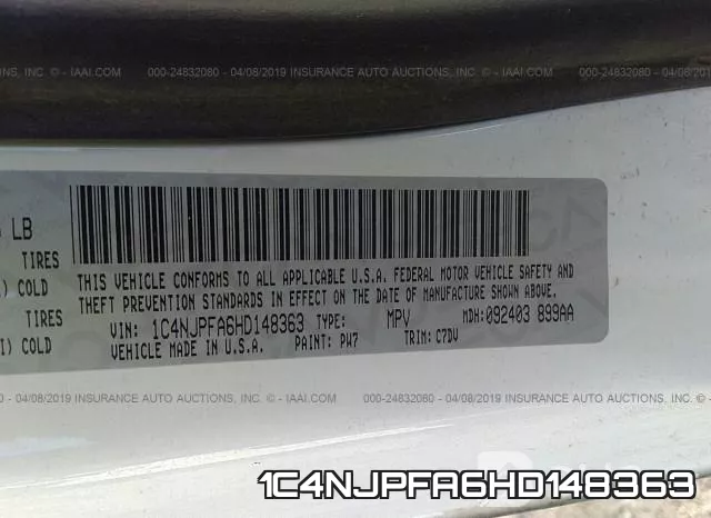 1C4NJPFA6HD148363 фото 10