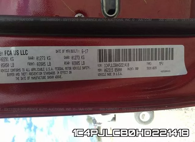 1C4PJLCB0HD221418 фото 10