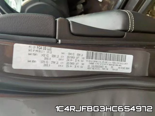 1C4RJFBG3HC654972 фото 2
