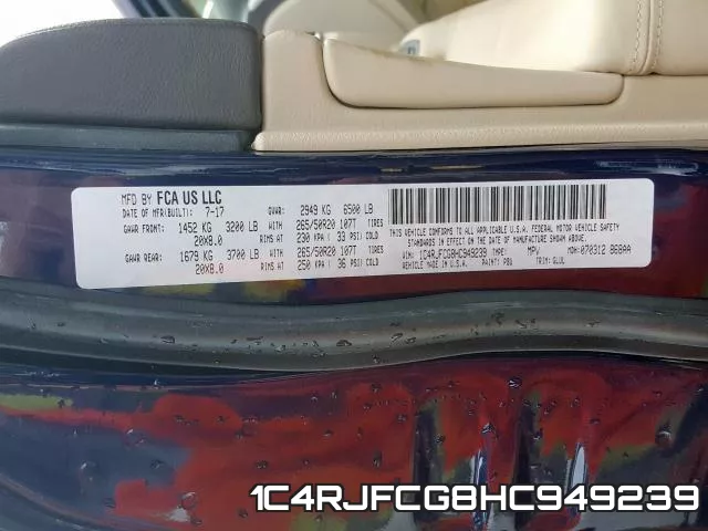 1C4RJFCG8HC949239 фото 2