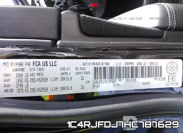 1C4RJFDJ7HC787629 фото 10