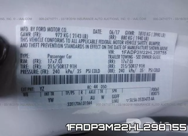 1FADP3M22HL298755 фото 10