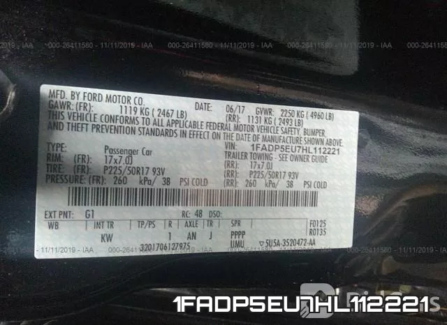 1FADP5EU7HL112221 фото 10