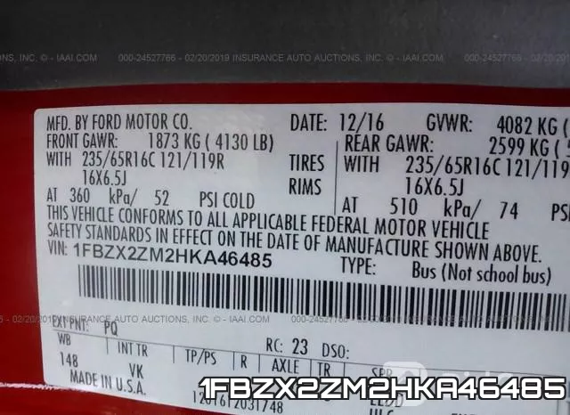 1FBZX2ZM2HKA46485 фото 10