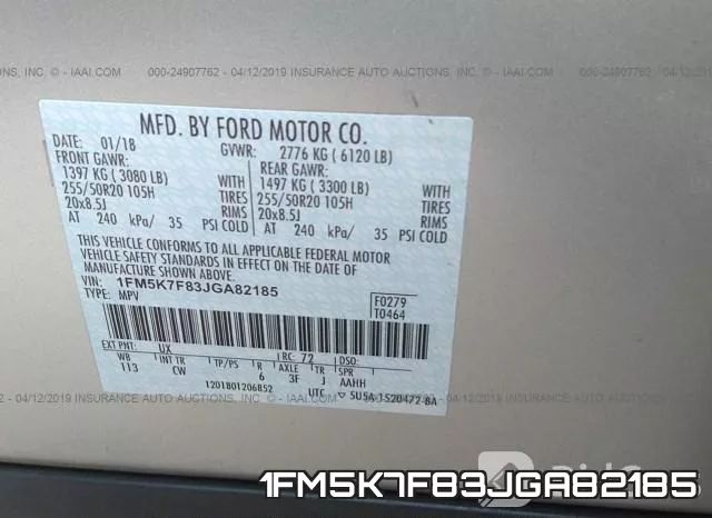 1FM5K7F83JGA82185 фото 10