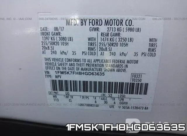 1FM5K7FH8HGD63635 фото 10