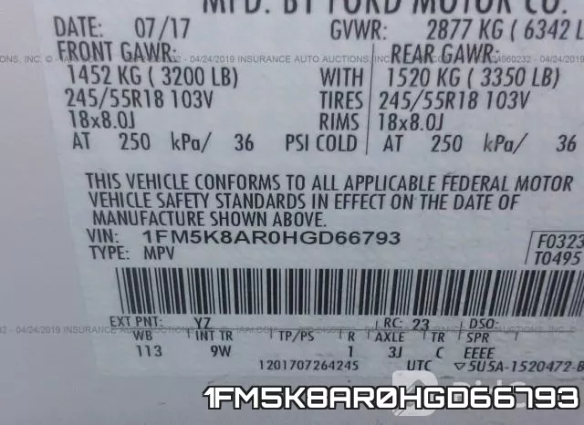 1FM5K8AR0HGD66793 фото 10