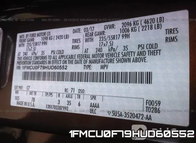 1FMCU0F79HUD60552 фото 10