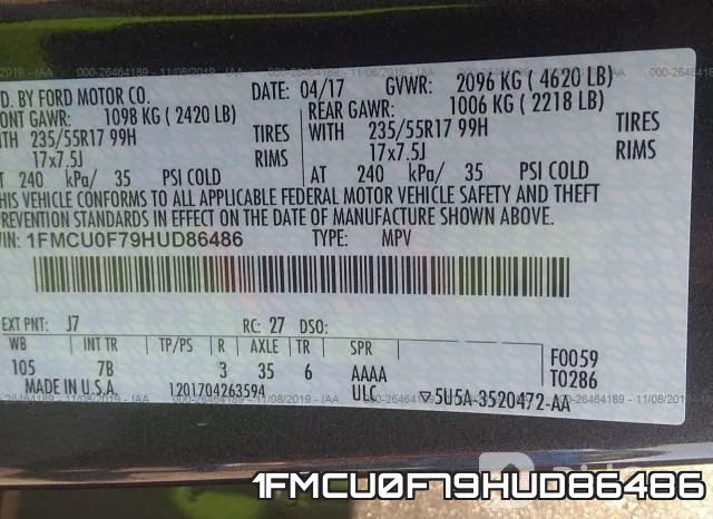 1FMCU0F79HUD86486 фото 10