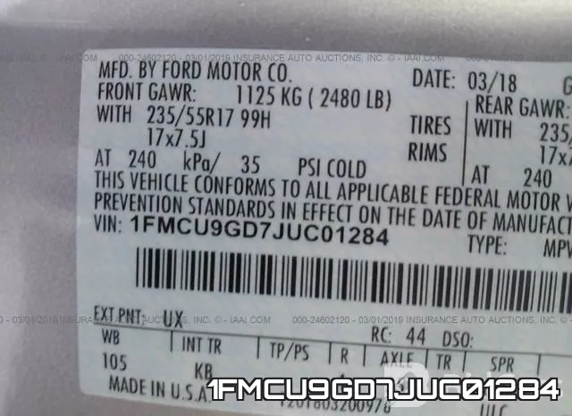 1FMCU9GD7JUC01284 фото 10