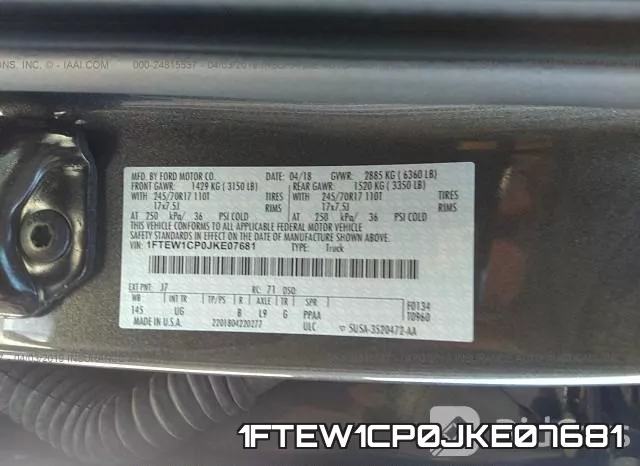 1FTEW1CP0JKE07681 фото 10
