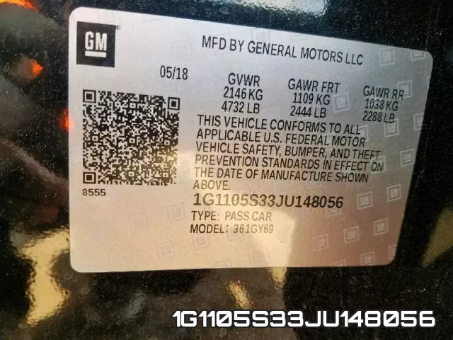 1G1105S33JU148056 фото 2