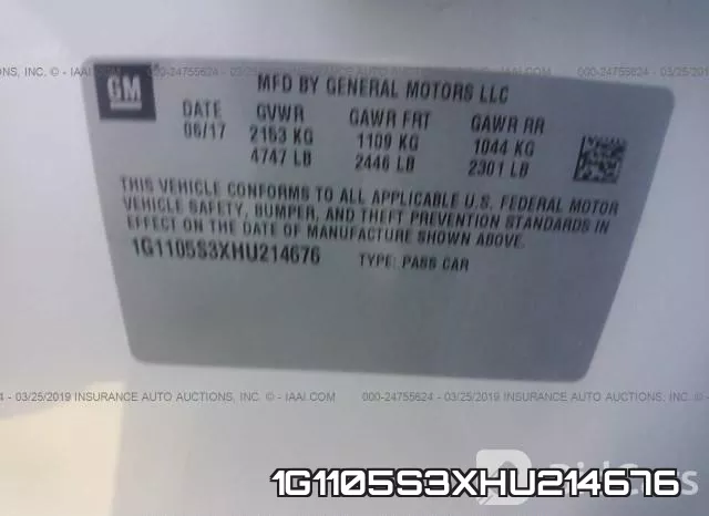 1G1105S3XHU214676 фото 10