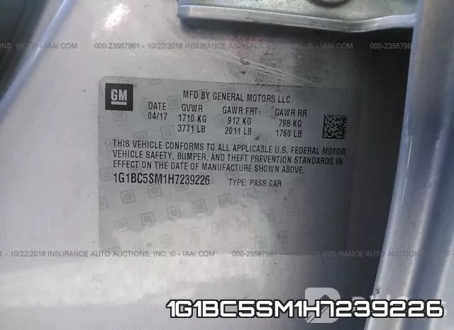 1G1BC5SM1H7239226 фото 10