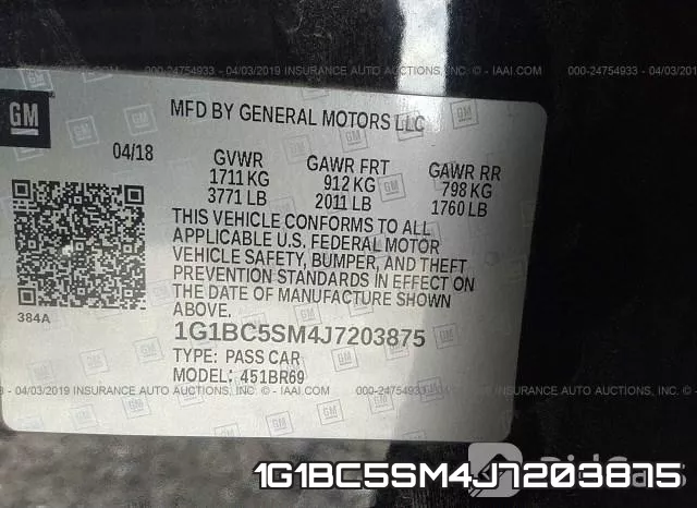 1G1BC5SM4J7203875 фото 10