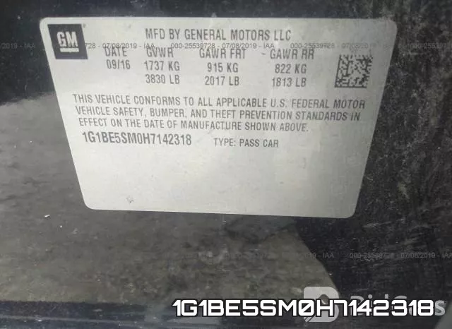 1G1BE5SM0H7142318 фото 10
