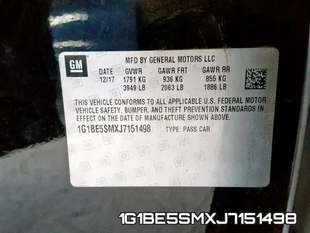 1G1BE5SMXJ7151498 фото 2