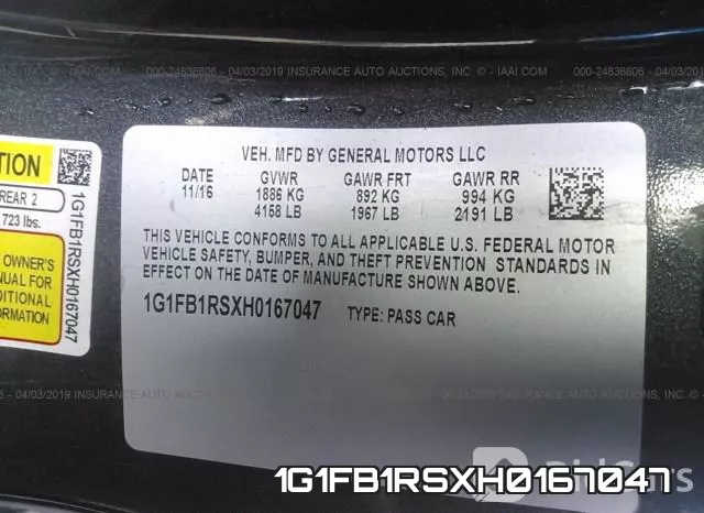 1G1FB1RSXH0167047 фото 9