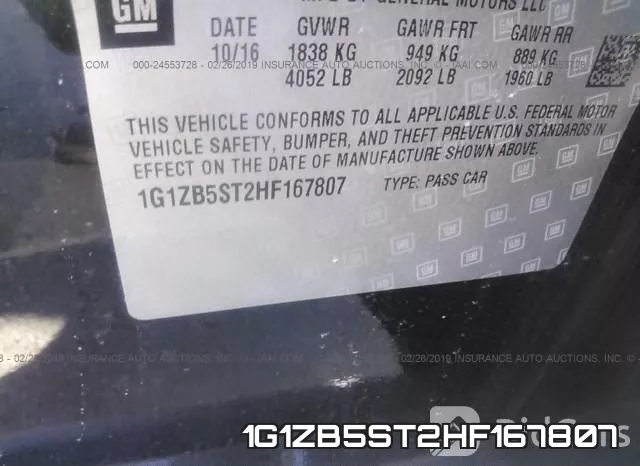 1G1ZB5ST2HF167807 фото 10