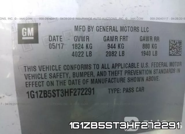 1G1ZB5ST3HF272291 фото 10