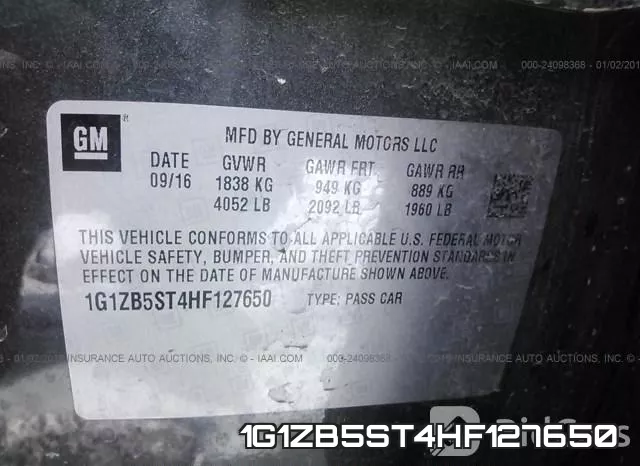 1G1ZB5ST4HF127650 фото 10