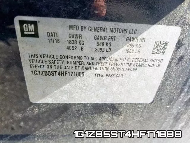 1G1ZB5ST4HF171888 фото 2