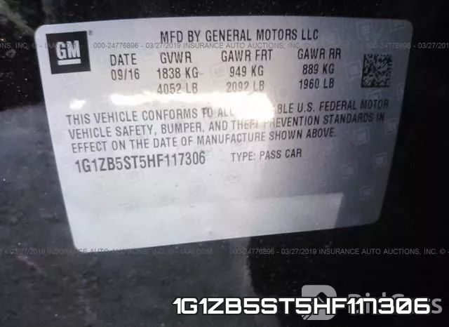1G1ZB5ST5HF117306 фото 10