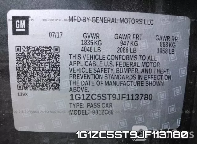 1G1ZC5ST9JF113780 фото 10