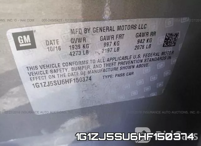 1G1ZJ5SU6HF150374 фото 10