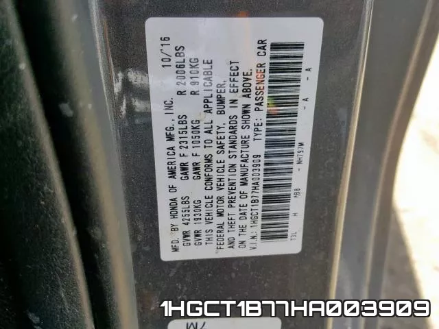 1HGCT1B77HA003909 фото 2