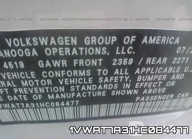 1VWAT7A31HC084477 фото 10