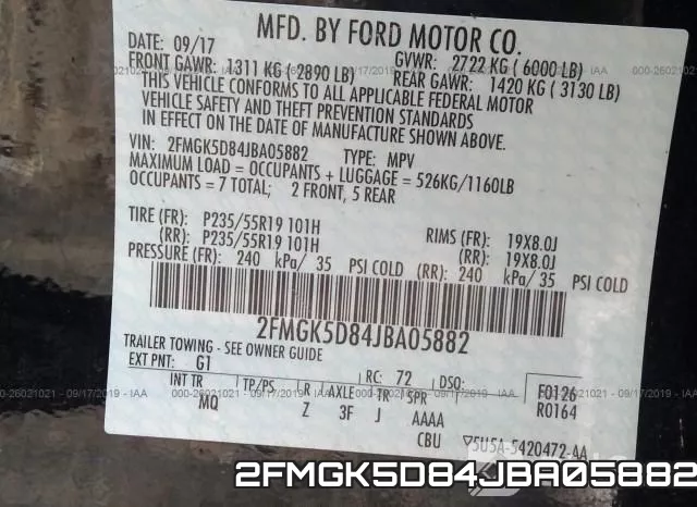 2FMGK5D84JBA05882 фото 10