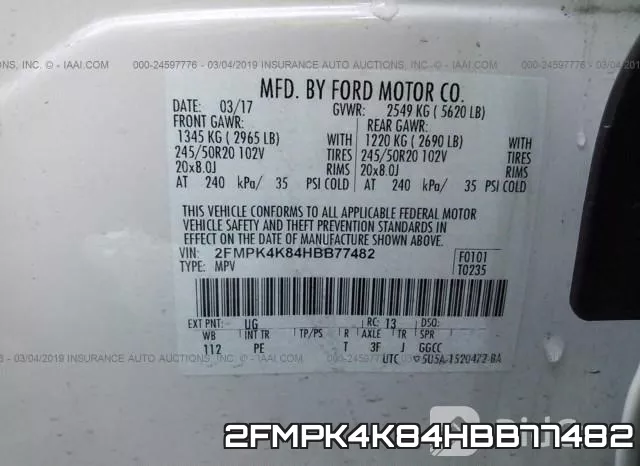 2FMPK4K84HBB77482 фото 10