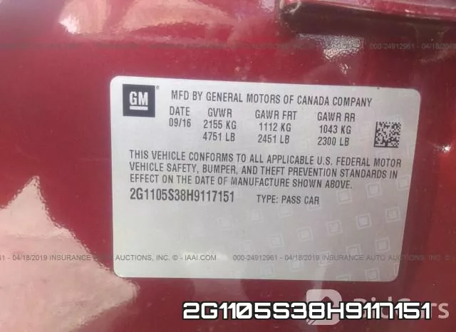 2G1105S38H9117151 фото 10