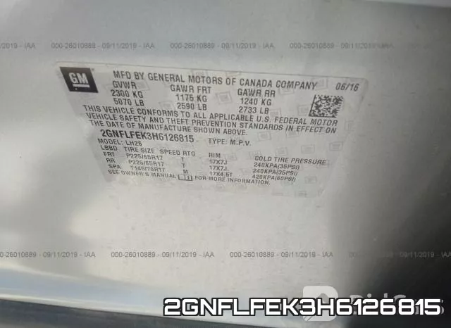 2GNFLFEK3H6126815 фото 9