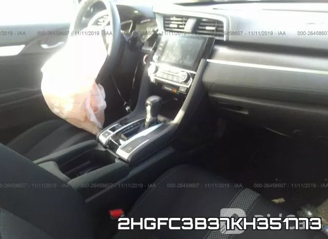 2HGFC3B37KH351773 фото 6
