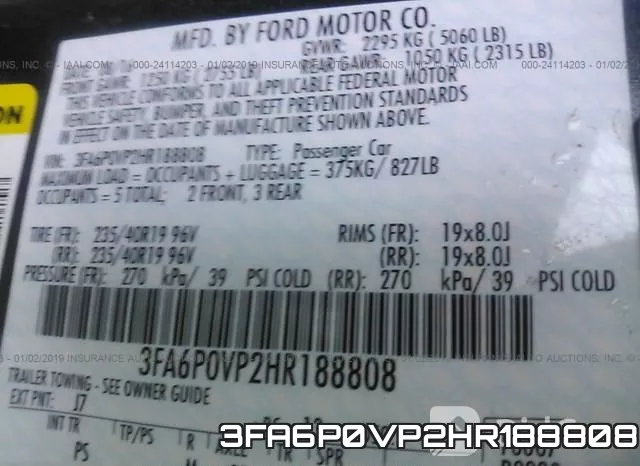 3FA6P0VP2HR188808 фото 10