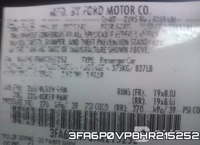 3FA6P0VP8HR215252 фото 10