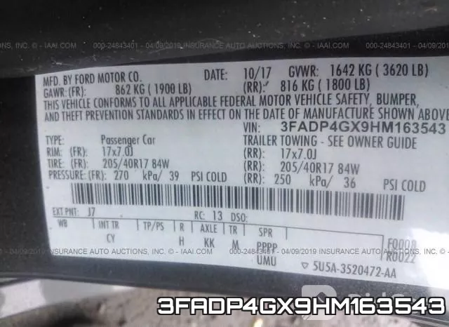 3FADP4GX9HM163543 фото 10