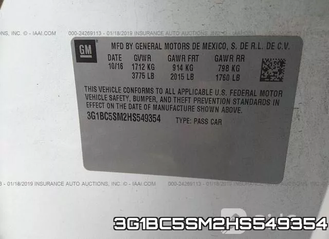 3G1BC5SM2HS549354 фото 10
