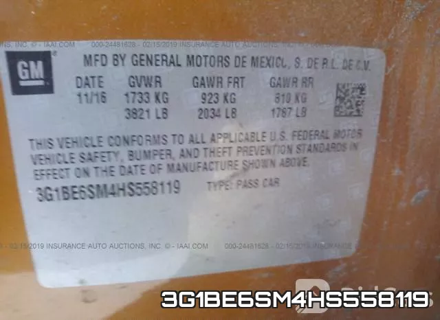3G1BE6SM4HS558119 фото 10