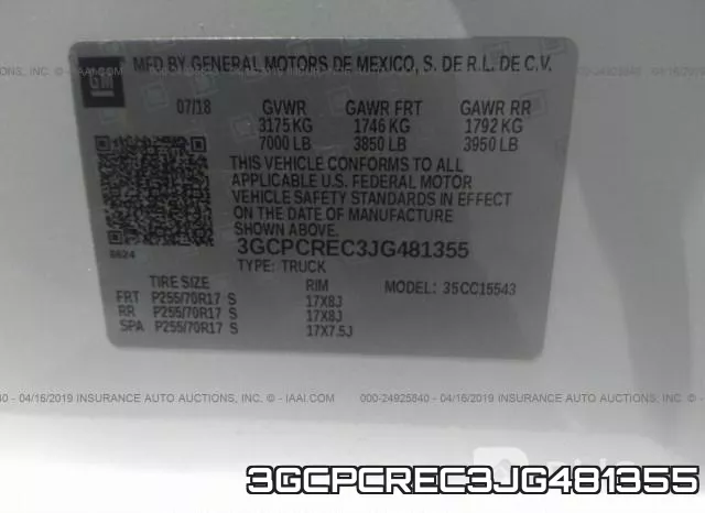 3GCPCREC3JG481355 фото 10
