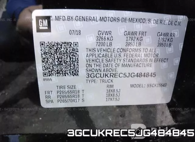 3GCUKREC5JG484845 фото 10
