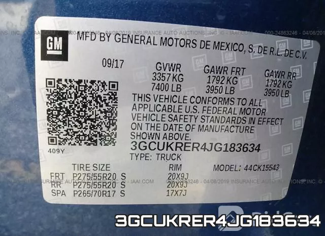 3GCUKRER4JG183634 фото 10