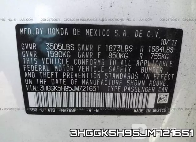 3HGGK5H95JM721651 фото 10