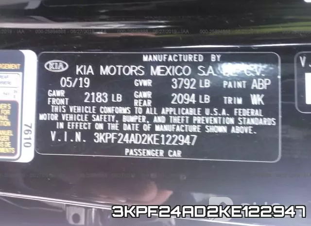 3KPF24AD2KE122947 фото 9