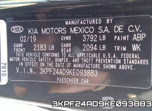 3KPF24AD9KE093883 фото 10